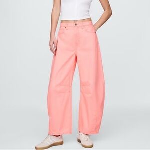 GAP Coral High Rise Horseshoe Barrel Wide-Leg Jeans 27 / 4